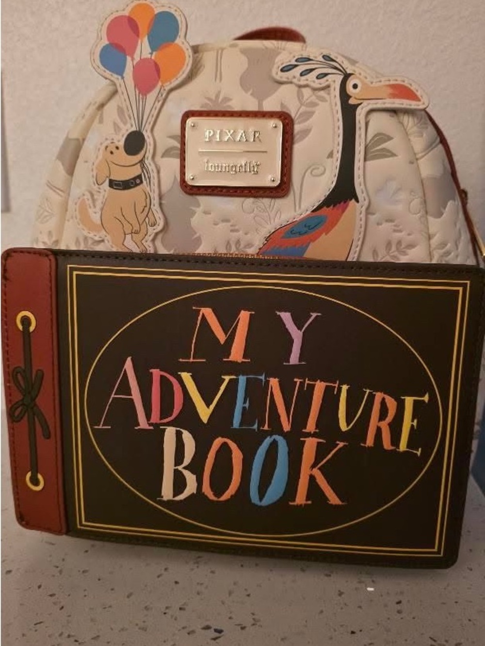 Loungefly Pixar 'My Adventure Book' Women's Backpack - Cream Multicolor Accents
